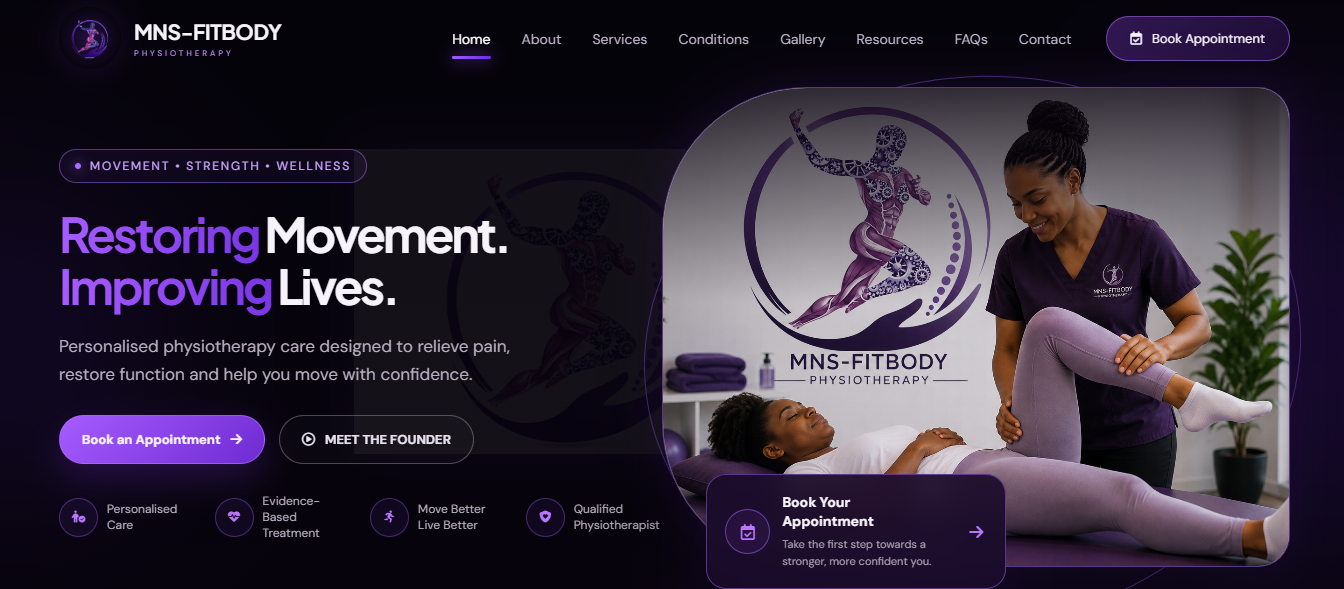 MNS-FITBODY Physiotherapy Website